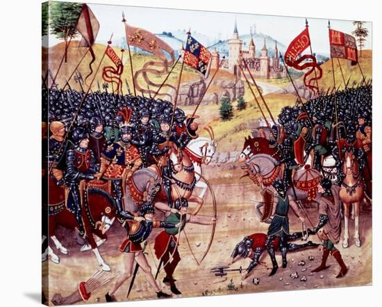 Froissart's Chronicles: Battle of Najera, 1340-null-Stretched Canvas