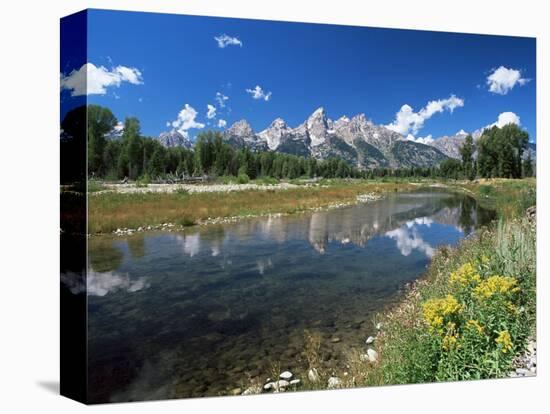 from Schwabacher's Landing Across the Snake River to the Teton Range, Grand Teton National Park-Ruth Tomlinson-Premier Image Canvas