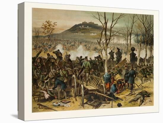 From the Battle at Mont Valerien on the 19th of January; the First Compagnie of the 5th Battalion o-null-Premier Image Canvas