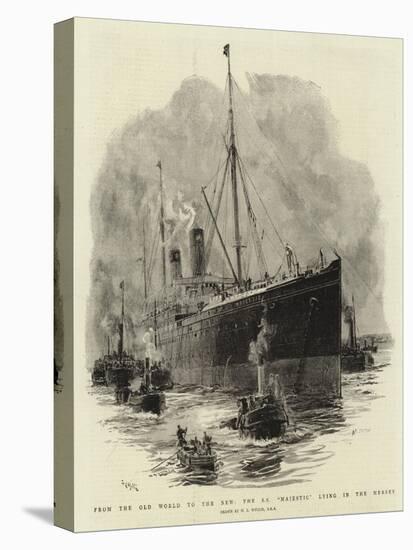 From the Old World to the New, the S S Majestic Lying in the Mersey-William Lionel Wyllie-Premier Image Canvas