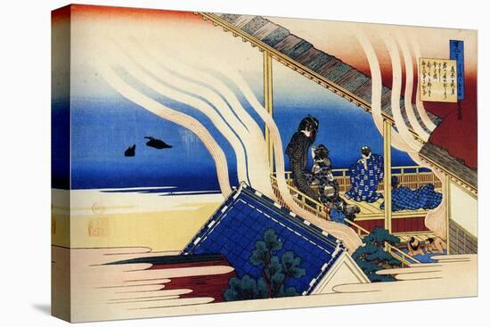 From the Series Hundred Poems by One Hundred Poets: Fujiwara No Yoshitaka, C1830-Katsushika Hokusai-Premier Image Canvas