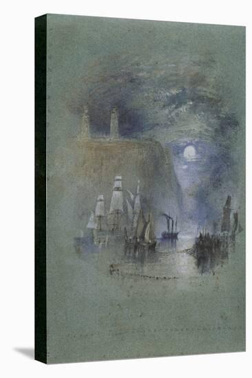 from Turner's Annual Tour: The Seine 1834 Watercolours, Light-Towers of la Hève (Vignette)-Joseph Mallord William Turner-Premier Image Canvas