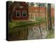 From Vollendam, red house, water-Fritz Thaulow-Premier Image Canvas