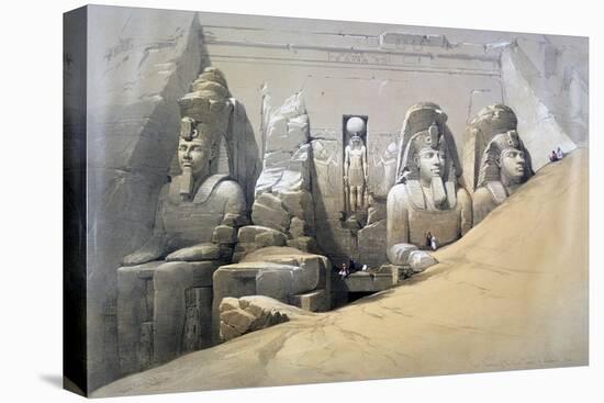 Front Elevation of the Great Temple of Abu Simbel, Nubia, 19th Century-David Roberts-Premier Image Canvas