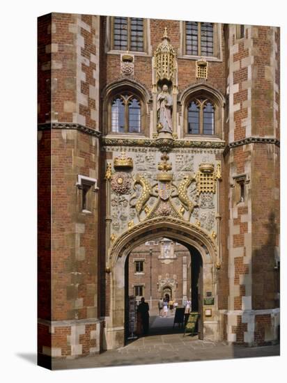 Front Gate of St. John's College Built 1511-20, Cambridge, Cambridgeshire, England, UK-Nigel Blythe-Premier Image Canvas