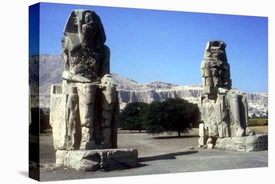 Frontal View of the Colossi of Memnon, Luxor West Bank, Egypt, C1400 Bc-CM Dixon-Premier Image Canvas