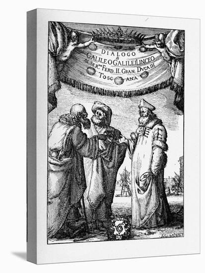 Frontispiece of the Dialogue Concerning the Two Chief World Systems by Galileo Galilei, 1632-Stefano Della Bella-Premier Image Canvas