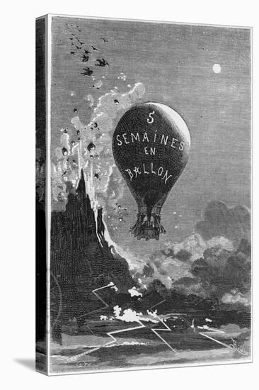 Frontispiece to "Five Weeks in a Balloon" by Jules Verne-Édouard Riou-Premier Image Canvas