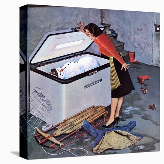 "Frosty in the Freezer", February 21, 1959-John Falter-Premier Image Canvas