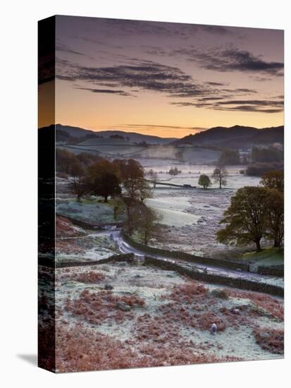 Frosty Morning, Little Langdale, Lake District, Cumbria, England-Doug Pearson-Premier Image Canvas
