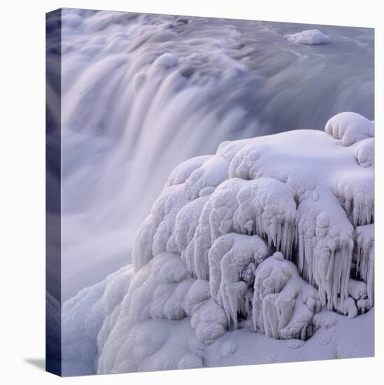 Frozen Gullfoss Waterfall-null-Premier Image Canvas