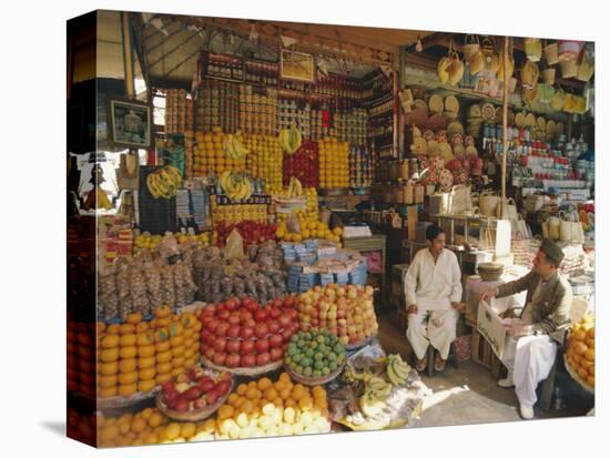 Fruit and Basketware Stalls in the Market, Karachi, Pakistan-Robert Harding-Premier Image Canvas