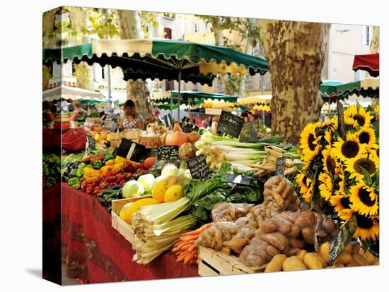 Fruit and Vegetable Market, Aix-En-Provence, Bouches-Du-Rhone, Provence, France, Europe-Peter Richardson-Premier Image Canvas