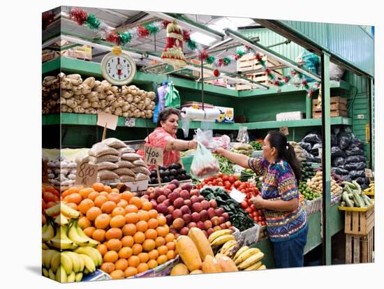 Fruit and Vegetable Stand in the Central Market, Mazatlan, Mexico-Charles Sleicher-Premier Image Canvas