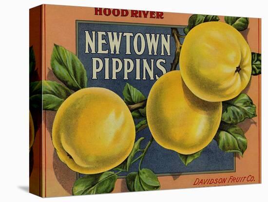 Fruit Crate Labels: Newtown Pippins; Davidson Fruit Company-null-Stretched Canvas