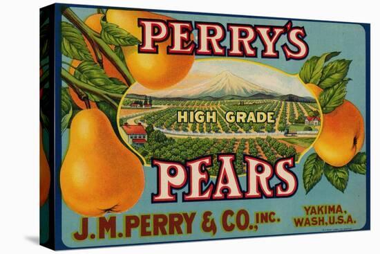 Fruit Crate Labels: Perry’s High Grade Pears; J.M. Perry and Company, Inc.-null-Stretched Canvas