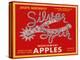 Fruit Crate Labels: Silver Spur Northwest Apples-null-Stretched Canvas