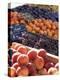 Fruit, Peaches and Grapes, for Sale on Market in the Rue Ste. Claire, Rhone-Alpes, France-Ruth Tomlinson-Premier Image Canvas