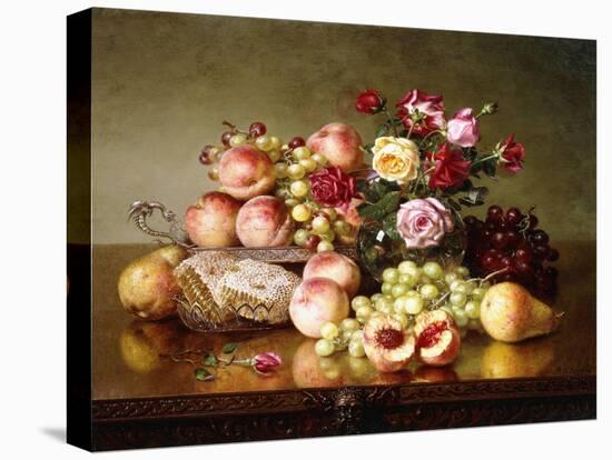 Fruit Still-life with Roses and Honeycomb. 1904-Robert Spear Dunning-Premier Image Canvas