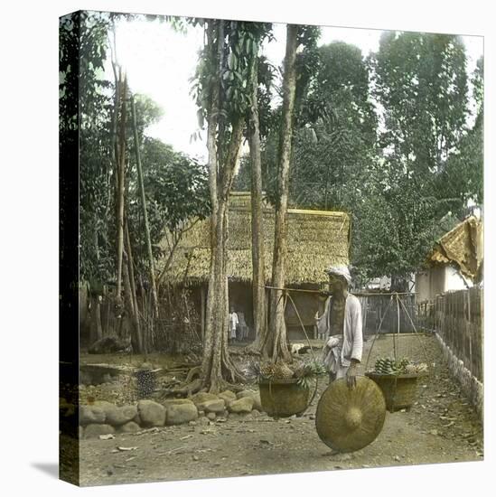 Fruit Vendor, Island of Java (Indonesia), around 1900-Leon, Levy et Fils-Premier Image Canvas