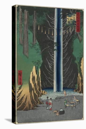 Fudo Waterfall, Oji, 1857-Utagawa Hiroshige-Premier Image Canvas