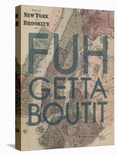 FUHGETTABOUTIT - 1867, New York & Brooklyn Plan, New York, United States Map-null-Premier Image Canvas