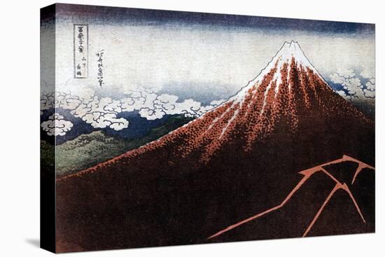 Fuji Above the Lightning, C1823-Katsushika Hokusai-Premier Image Canvas