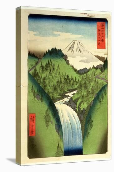 Fuji from the Mountains of Isu, No.22 from the Series '36 Views of Mt.Fuji' ('Fuji Saryu Rokkei')-Ando Hiroshige-Premier Image Canvas