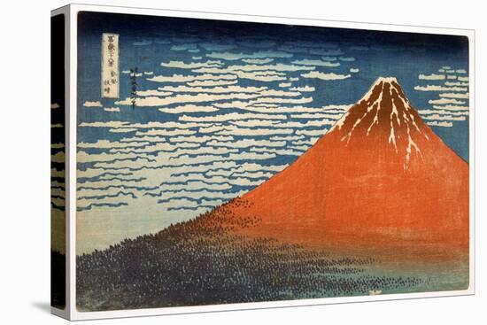 Fuji; Mountains in Clear Weather; 1831; from the Series '36 Views of Mt. Fuji' (Hand Coloured Wood-Katsushika Hokusai-Premier Image Canvas