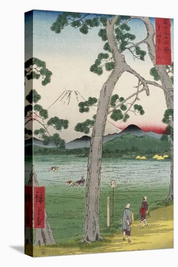 Fuji on the Left of the Tokaido Road, from 'Thirty Six Views of Mount Fuji'-Ando Hiroshige-Premier Image Canvas