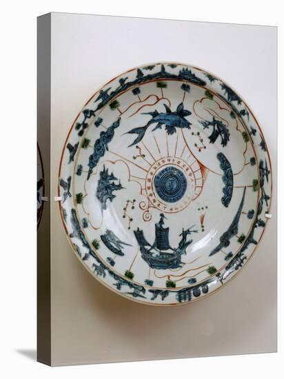 Fujian Plate with Maritime Motif, Swatow Porcelain,1573-1620, Ming Dynasty-null-Premier Image Canvas