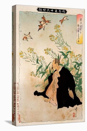 Fujiwara No Sanekata's Obsession with the Sparrows, Thirty-Six Transformations-Yoshitoshi Tsukioka-Premier Image Canvas
