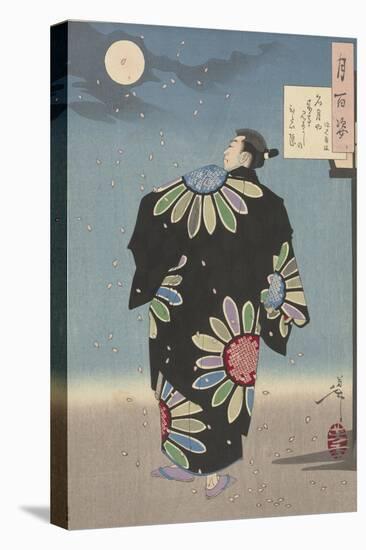 Fukami Jikyu in moonlight,1887-Tsukioka Yoshitoshi-Premier Image Canvas