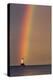 Full Arcing Rainbow over Lake Michigan and Ludington Lighthouse in Ludington, Michigan, Usa-Chuck Haney-Premier Image Canvas