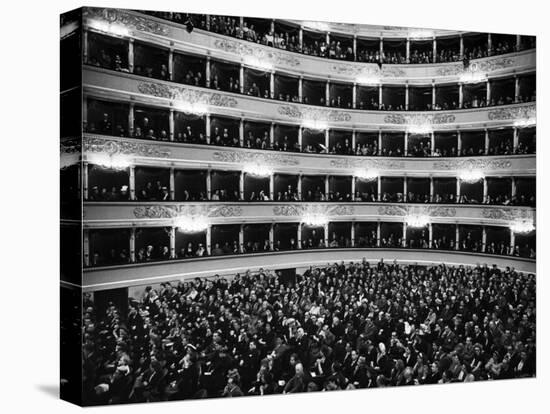 Full Capacity Audience at La Scala Opera House During a Performance Conducted by Antonio Pedrotti-Alfred Eisenstaedt-Premier Image Canvas