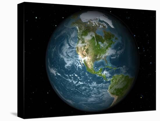 Full Earth View Showing North America-Stocktrek Images-Premier Image Canvas