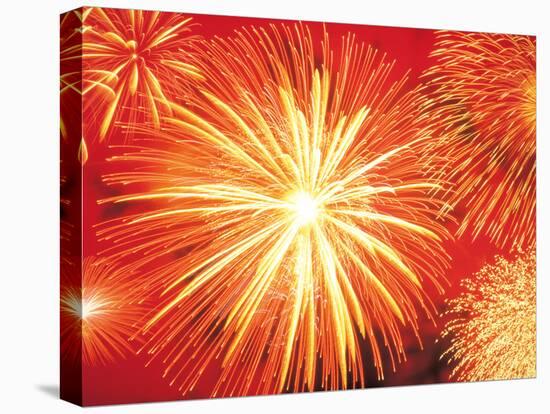 Full Frame of Exploding Fireworks-null-Premier Image Canvas