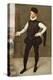 Full Length Portrait of a Gentleman in a Black Doublet-Francois Clouet-Premier Image Canvas