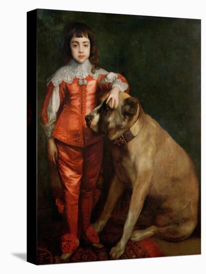 Full Length Portrait of Charles II as a Boy with a Mastiff-Sir Anthony Van Dyck-Premier Image Canvas
