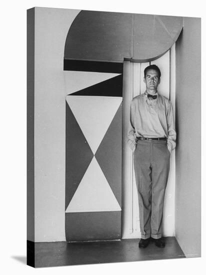 Full Length Portrait of Designer Charles Eames at Home-Peter Stackpole-Premier Image Canvas