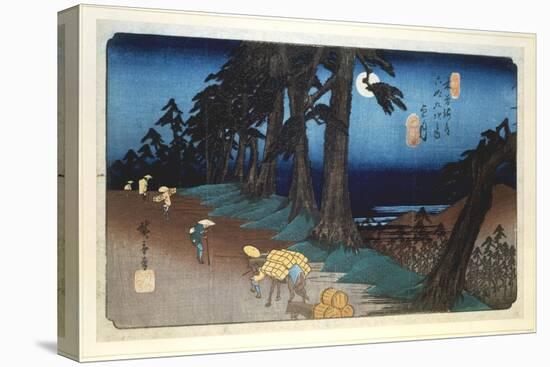 Full Moon at Mochizuki, from 69 Stations of Kisokaido, 1832-Ando Hiroshige-Premier Image Canvas