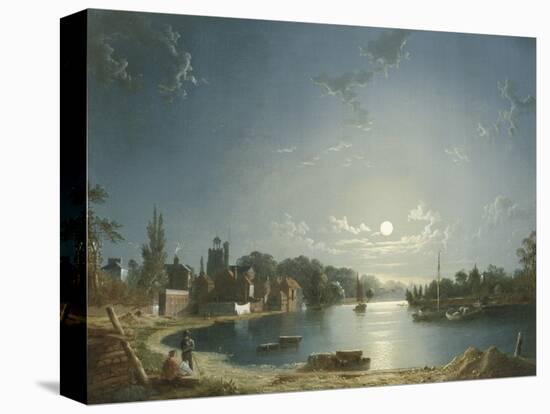 Full Moon on the River at Brentford-Henry Pether-Premier Image Canvas