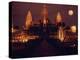 Full Moon over Angkor Wat Temple Ruins of Ancient Khmer Kingdom with Stupas Rising Above-Larry Burrows-Premier Image Canvas