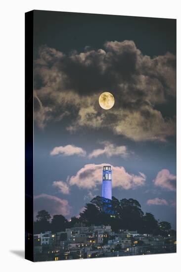 Full Moon Over Coit Tower, San Francisco Iconic Travel-Vincent James-Premier Image Canvas