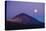 Full Moon over Teide Volcano at Sunrise, Teide Np, Tenerife, Canary Islands, Spain, December 2008-Relanzón-Premier Image Canvas