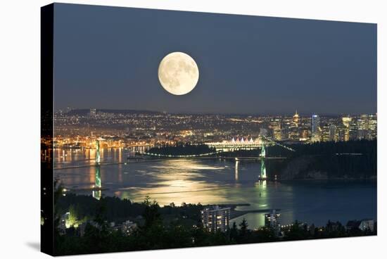 Full Moon Over Vancouver-David Nunuk-Premier Image Canvas
