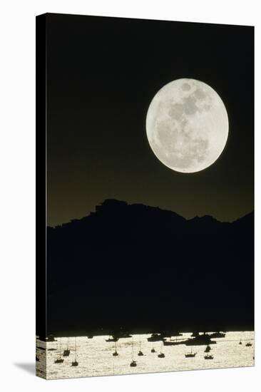 Full Moon Seen From Earth Over Mountains-David Nunuk-Premier Image Canvas