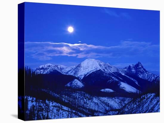 Full Moonrise over Cloudcroft Peaks, Glacier National Park, Montana, USA-Chuck Haney-Premier Image Canvas