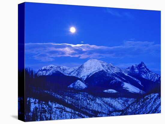 Full Moonrise over the Cloudcroft Peaks in Glacier National Park, Montana, USA-Chuck Haney-Premier Image Canvas