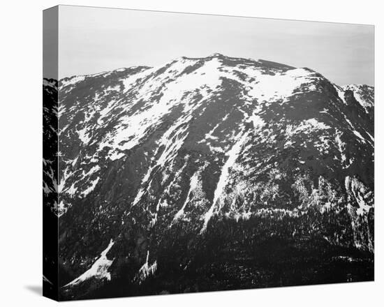 Full view of barren mountain side with snow, in Rocky Mountain National Park, Colorado, ca. 1941-19-Ansel Adams-Stretched Canvas